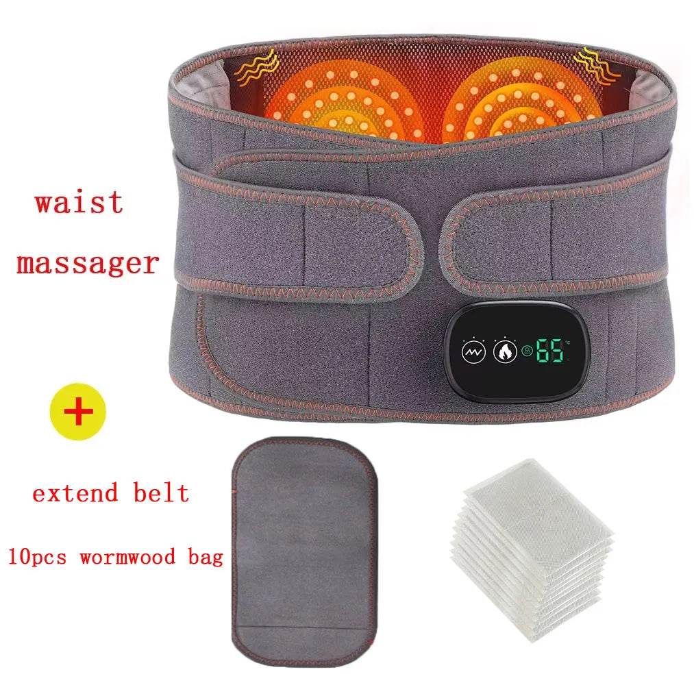 New Upgrade Electric Heating Waist Massager Support Belt Vibration Hot Compress Brace Belt Back Relax 3 Gears Adjustment - One-Sake.com