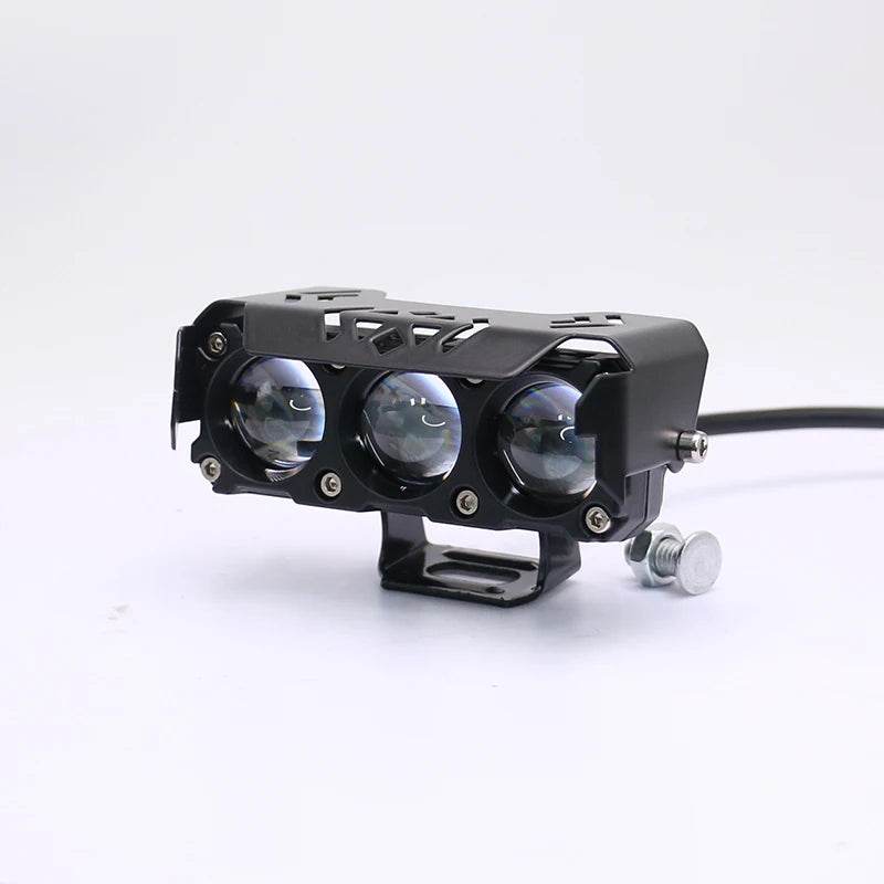 Dual-Color Motorcycle LED Spotlights – Hi/Low Beam Fog Lights, IP68 Waterproof, 1800LM Brightness for Cars, Trucks & SUVs - One-Sake.com