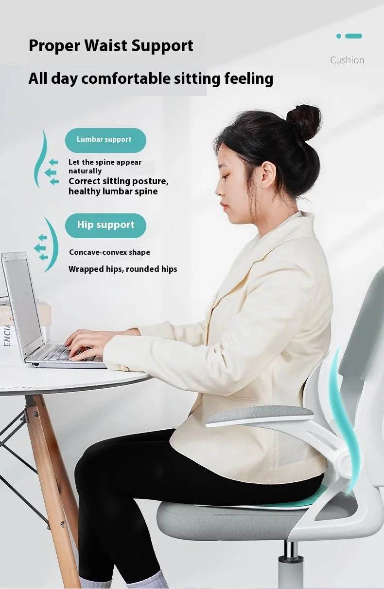 Waist Pad Office Memory Sponge Breathable Long Sitting Without Tiring Home/Outdoor Back Posture Correction Pad - One-Sake.com