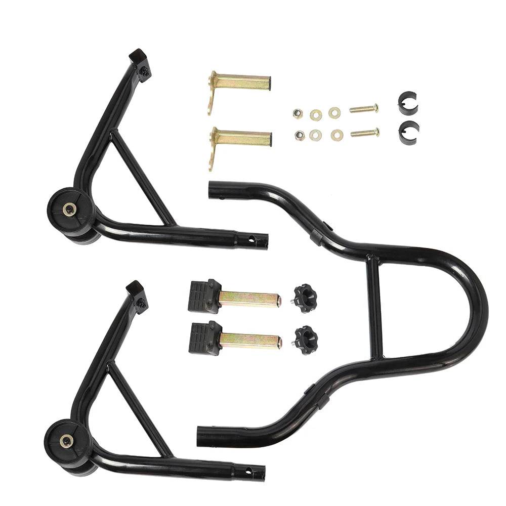 Universal Motorcycle Rear Wheel Stand - Durable Black Auto Wheel Support Frame for Harley, Suzuki & All Bikes, Tire Repair Tool - One-Sake.com