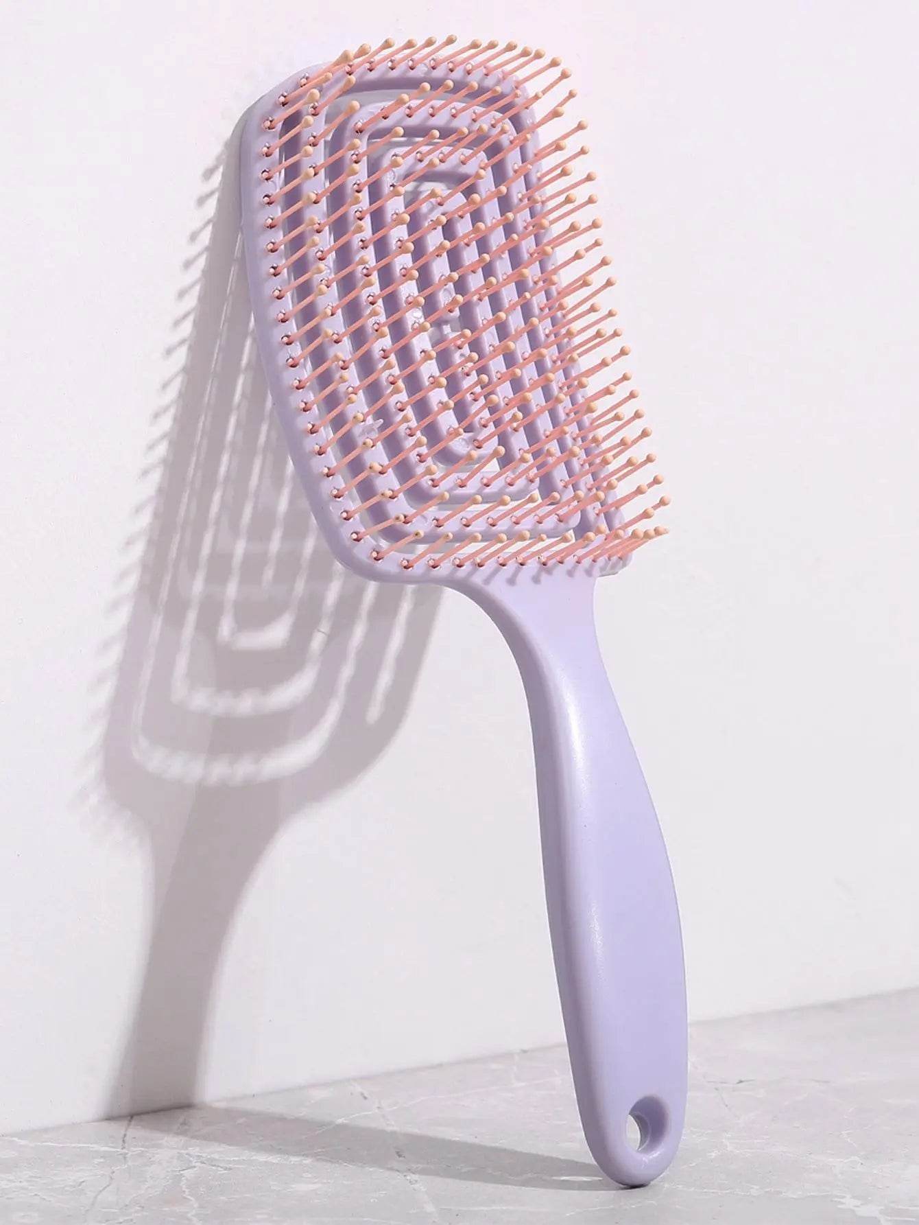 1Pcs Elastic Massage Comb Hollow Out Hair Brush Scalp Massage Combs Hair Styling Detangler Fast Blow Drying Detangling Tool - One-Sake.com