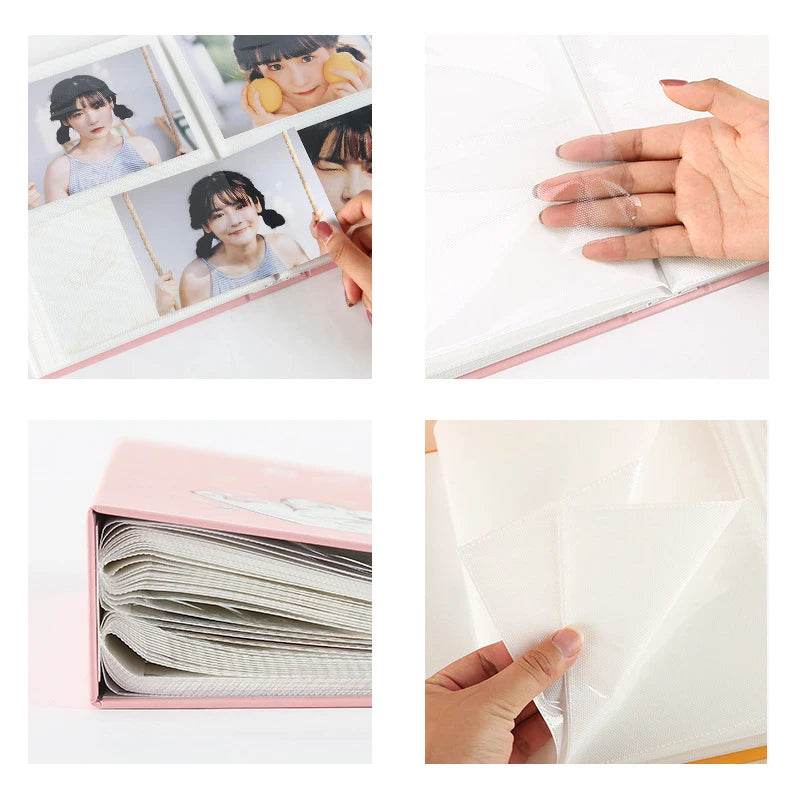 6-Inch Foldout Family Photo Album – 200-Sheet Large Capacity Children Growth Album with Plastic Sealed Pages &amp; Cartoon Pattern – Paper Cover &amp; High-Pressure Binding - One-Sake.com