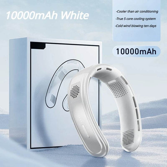 Portable Neck Fan 10000mAh Rechargeable Fan Mini 3-Speeds Large Wind Outdoor Silent Electric Ventilador for Home Camping Outdoor - One-Sake.com