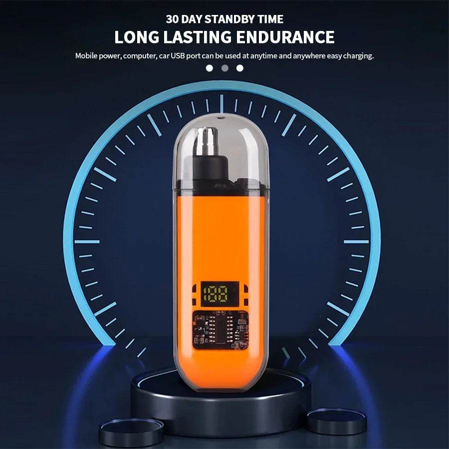 2-in-1 Electric Portable Ear &amp; Nose Hair Trimmer | Painless Grooming Tool for Men - One-Sake.com
