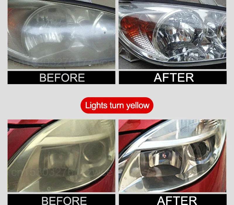 Car Headlight Restoration Polishing Kit – Oxidation Remover Paste for Yellowed, Foggy, or Scratched Headlights [Scratch Repair Paste for Improved Night Visibility &amp; Vehicle Maintenance] - One-Sake.com