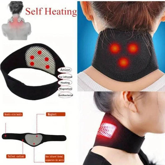 Self-Heating Magnetic Neck Brace – Portable Cervical Support with Heat Therapy for Pain & Tingling Relief - One-Sake.com