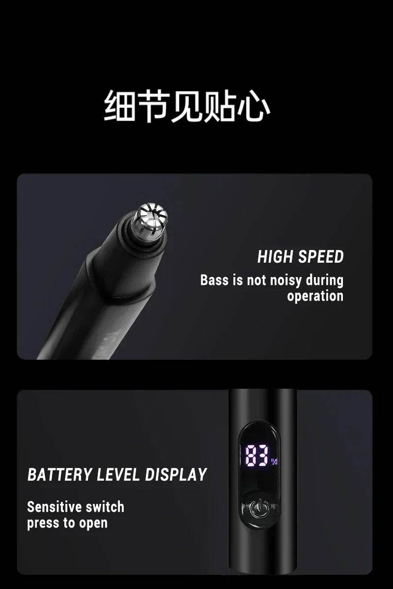 2-in-1 Electric Portable Ear &amp; Nose Hair Trimmer | Painless Grooming Tool for Men - One-Sake.com
