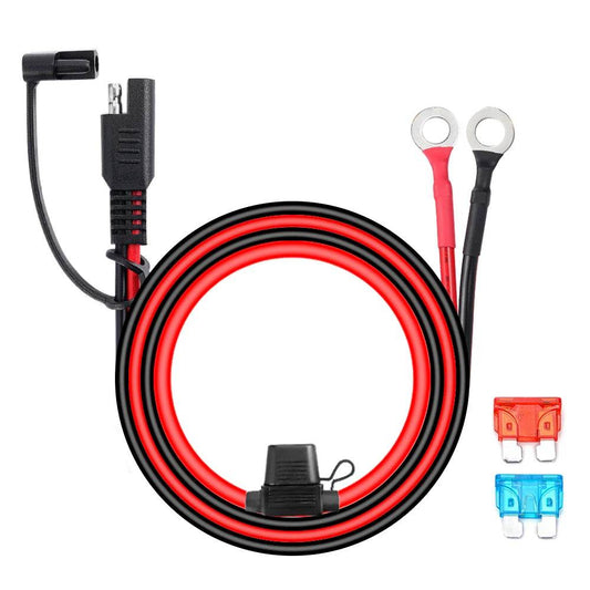 Double SAE Quick Release Cable Adapter - Solar Extension Cable with O-Ring Connector for Battery Charger Maintenance - One-Sake.com