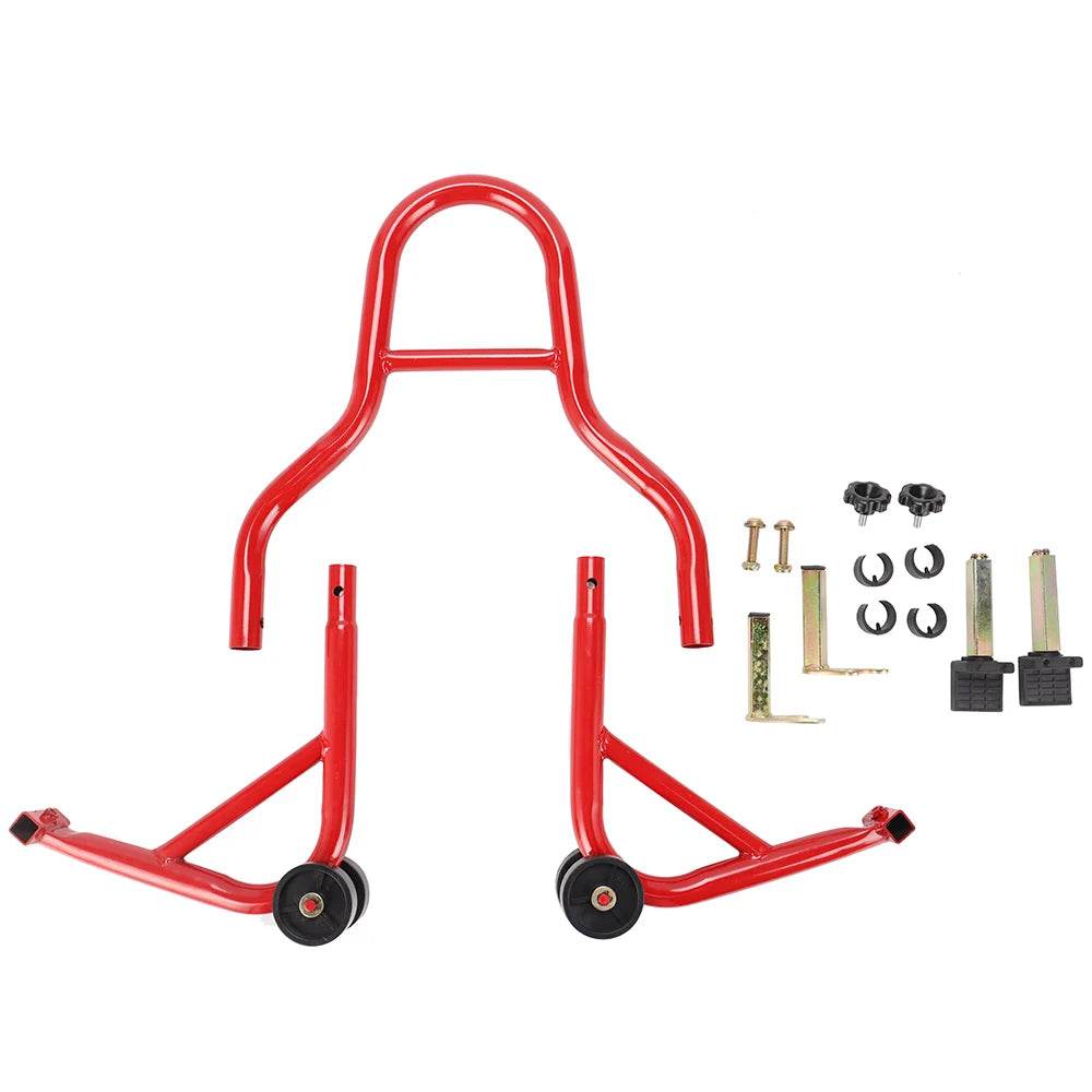 Universal Motorcycle Rear Wheel Stand - Durable Black Auto Wheel Support Frame for Harley, Suzuki & All Bikes, Tire Repair Tool - One-Sake.com