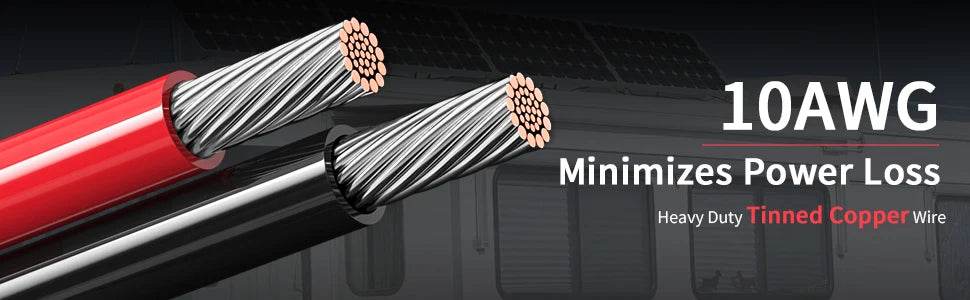 Anchtek 10AWG SAE Extension Cable - 1 to 2 SAE Adapter for Solar Panel & Battery Charger, Durable DC Power Automotive Cable - One-Sake.com