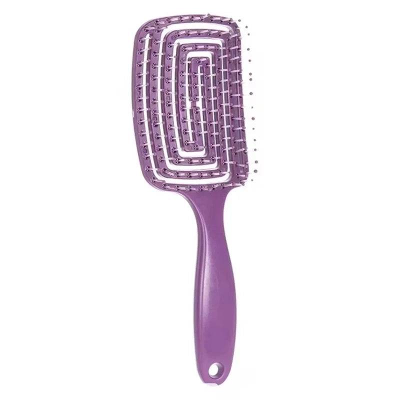 1Pcs Elastic Massage Comb Hollow Out Hair Brush Scalp Massage Combs Hair Styling Detangler Fast Blow Drying Detangling Tool - One-Sake.com