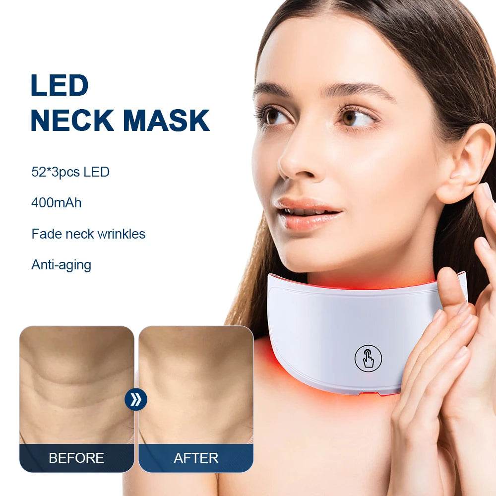 7 Colors Photon Facial LED Mask Red Light Therapy Anti Aging Face Neck Beauty Mask Relaxation Treatment Anti-Wrinkle Skin Care - One-Sake.com