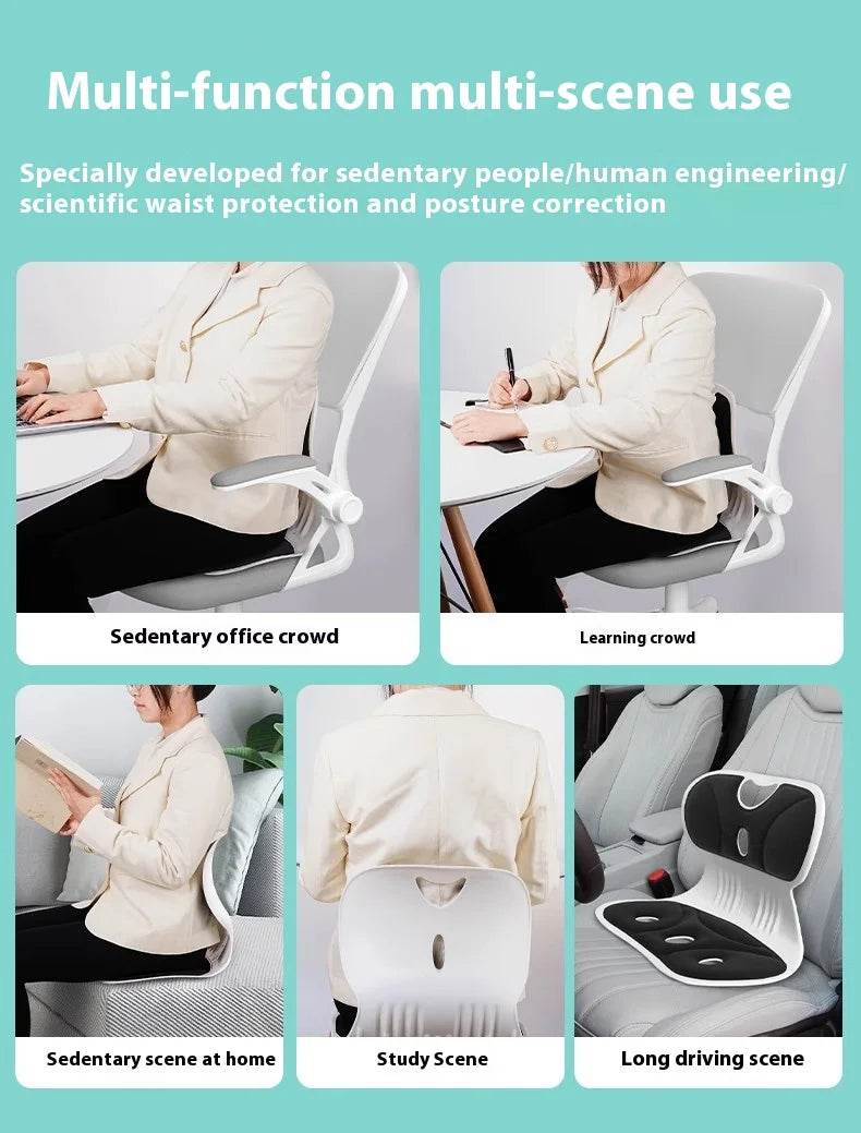 Waist Pad Office Memory Sponge Breathable Long Sitting Without Tiring Home/Outdoor Back Posture Correction Pad - One-Sake.com