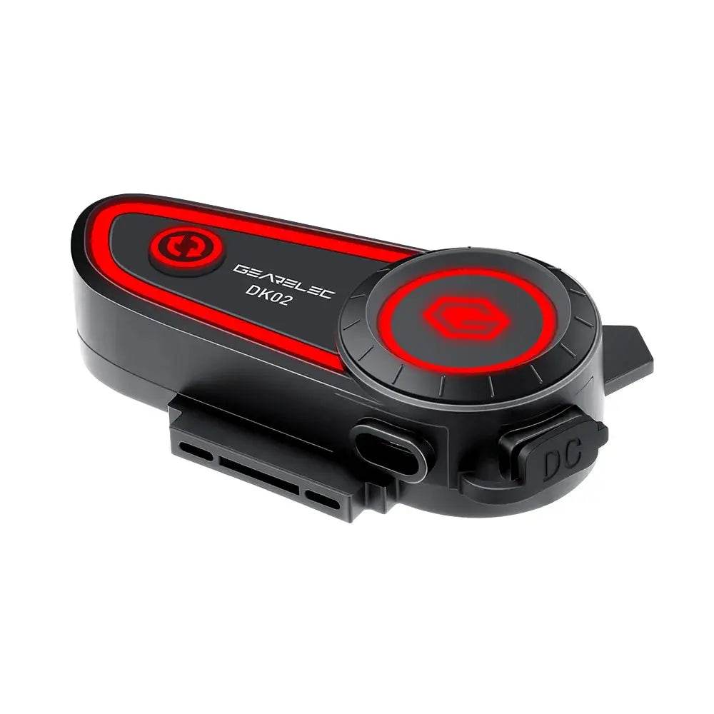 GEARELEC DK02 Bluetooth Motorcycle Helmet Headset – IPX7 Waterproof, 2800mAh Battery, Ambient Lights & Stereo Sound - One-Sake.com