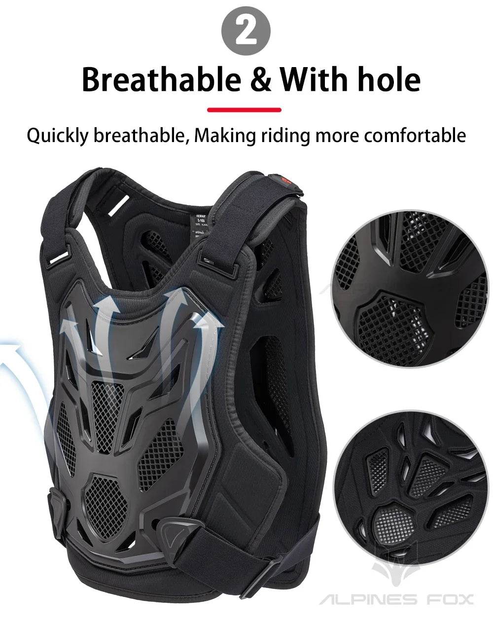 All-Season Motocross Armor Vest - Motorcycle Chest & Back Protector for Men & Women, DH/MTB/MX Body Protection Gear - One-Sake.com