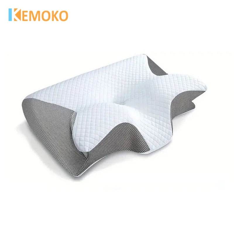 New Memory Foam Cervical Pillow, 2 in 1 Ergonomic Contour Orthopedic Pillow for Neck Pain, Contoured Support Pillows,Neck Pillow - One-Sake.com