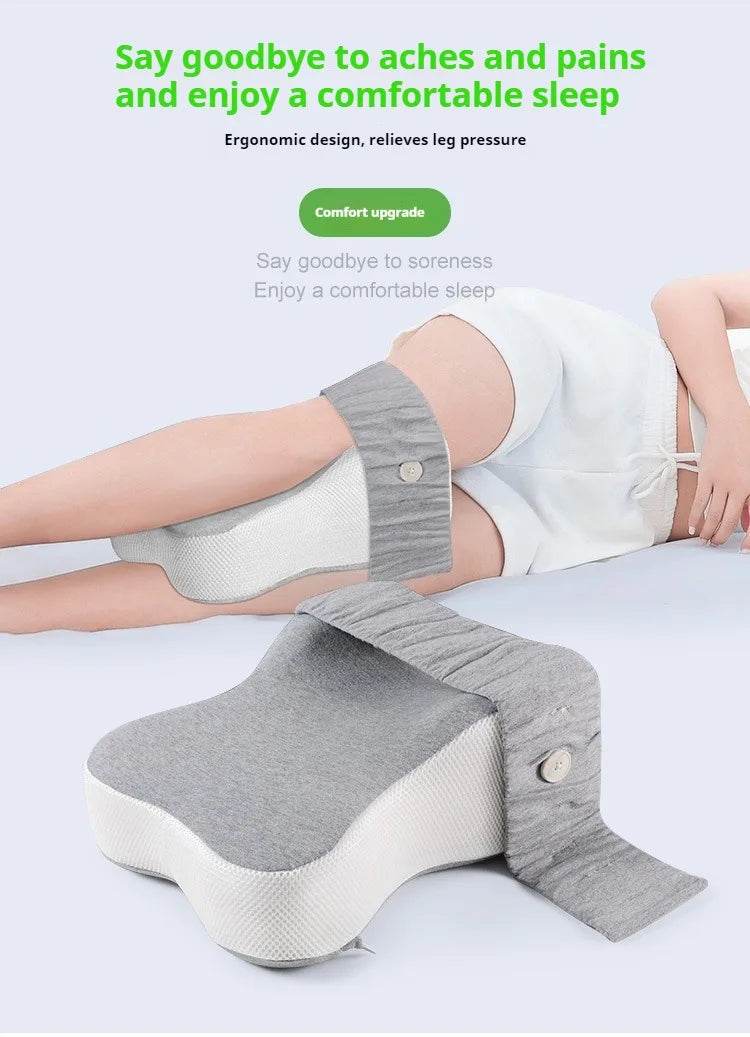 Orthopedic Slow Rebound Memory Cotton Clamp Leg Pillow Maternity Foot Pillow Strap Adjustable Side Sleeping Knee Leg Pillow - One-Sake.com