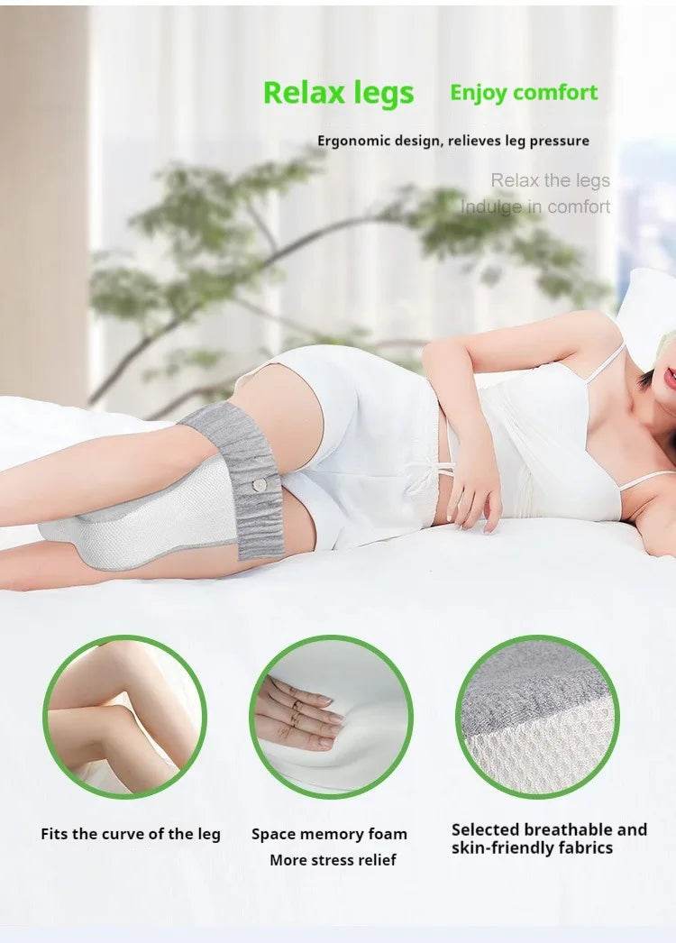 Orthopedic Slow Rebound Memory Cotton Clamp Leg Pillow Maternity Foot Pillow Strap Adjustable Side Sleeping Knee Leg Pillow - One-Sake.com