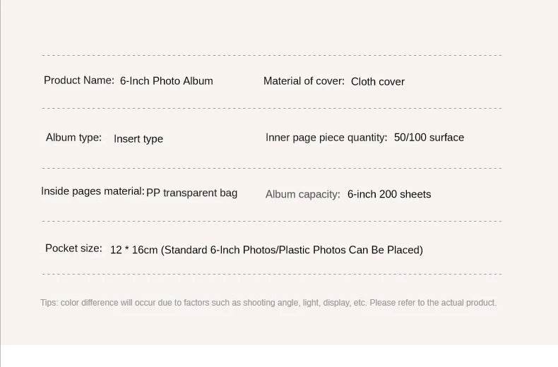 200-Sheet 6-Inch Fabric Photo Album – Creative Interleaf Design Family Memory Book for Children Growth, Weddings &amp; Memorial Keepsakes | Large Capacity Fabric Scrapbook - One-Sake.com