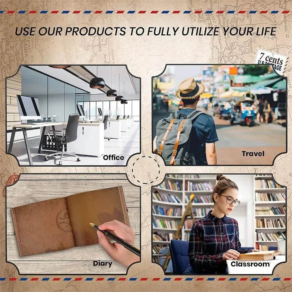 40-Page DIY Adventure Album – Handmade Kraft Scrapbook for Wedding, Anniversary &amp; Travel Memories | Vintage-Style Photo Album with Pocket &amp; Ribbon Bookmark - One-Sake.com
