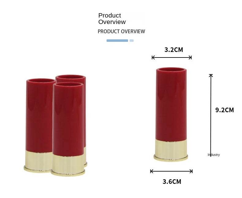 4Pcs Shotgun Shell Shot Glasses – Unique Hunting-Themed Drinking Cups, Perfect Gift for Men - One-Sake.com