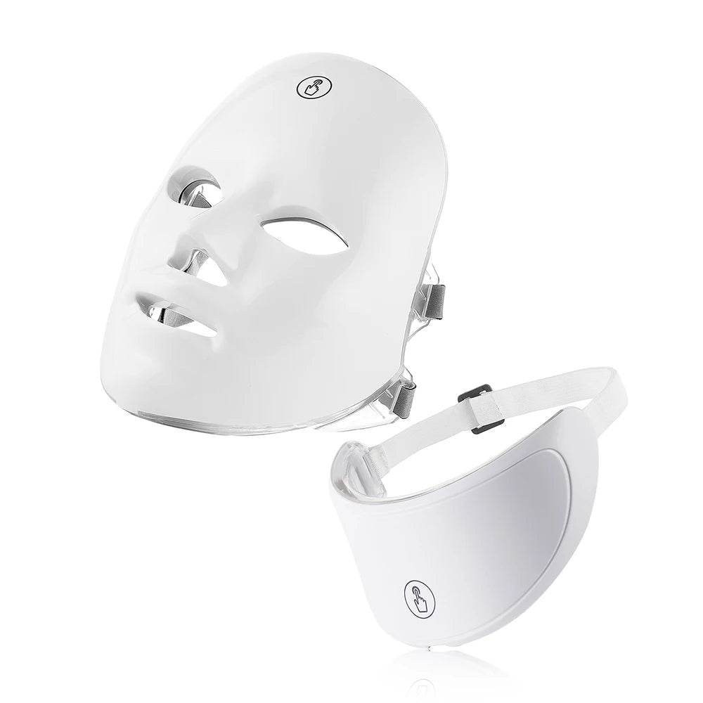 7 Colors Photon Facial LED Mask Red Light Therapy Anti Aging Face Neck Beauty Mask Relaxation Treatment Anti-Wrinkle Skin Care - One-Sake.com