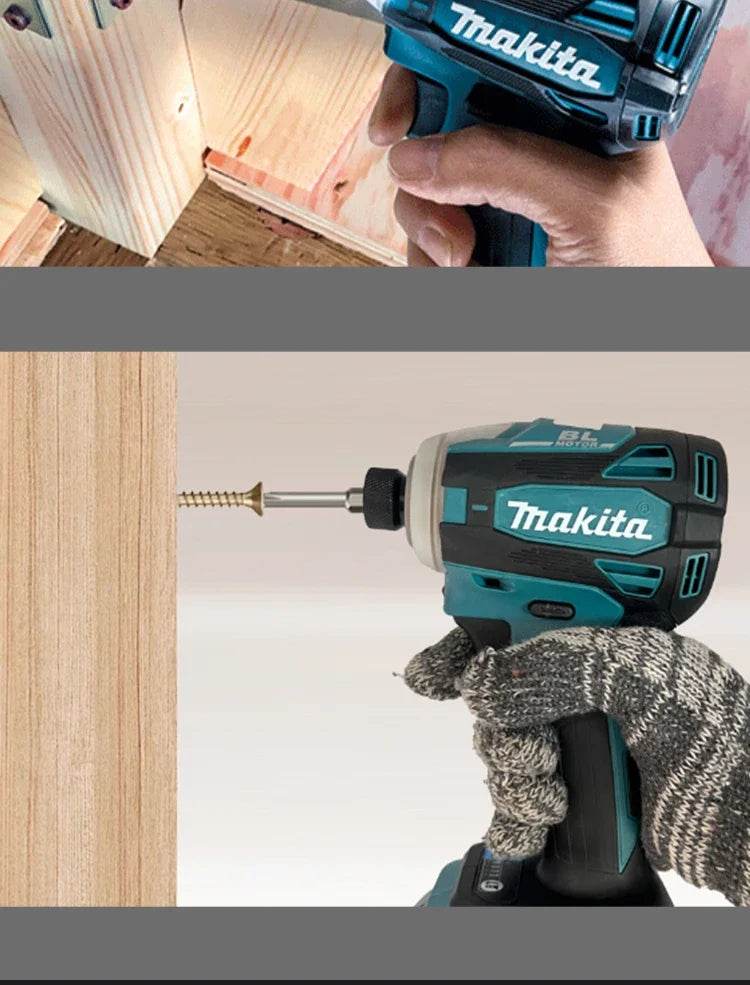 Makita DTD172 18V Cordless Impact Screwdriver – Brushless Motor, 180N.M High Torque, Tungsten Steel Shaft | Stepless Speed Control for Wood, Bolt, T-Mode (Power Tools for Construction, Woodworking, Maintenance) - One-Sake.com