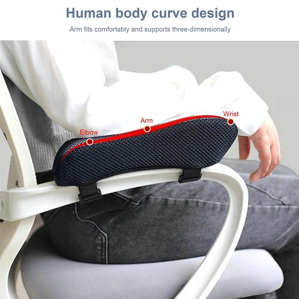 Office Chair Armrest Pad Elbow Pillow Comfortable Support Cushion Memory Foam Inner Core Sofa Cushion For Home Office Game Chair - One-Sake.com