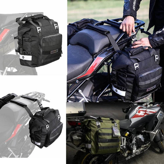 Waterproof Motorcycle Saddlebag for BMW R1250GS, R1200GS, F850GS, F750GS & Suzuki V-Strom - Durable Adventure Luggage Side Bag - One-Sake.com
