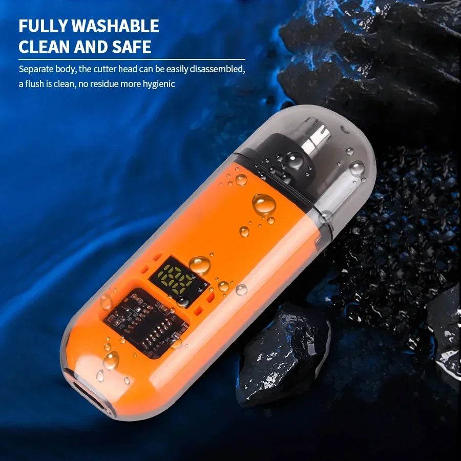 2-in-1 Electric Portable Ear &amp; Nose Hair Trimmer | Painless Grooming Tool for Men - One-Sake.com
