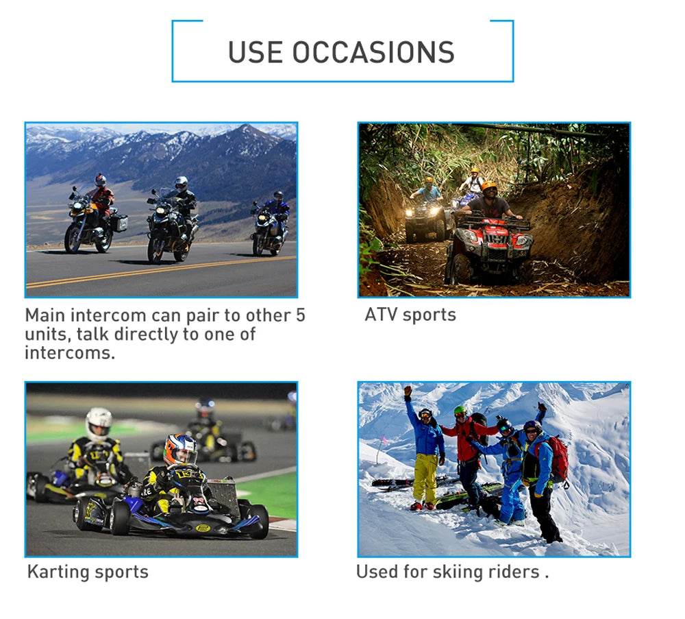 FreedConn Bluetooth Motorcycle Helmet Headset - Waterproof Intercom with Music & FM, Ultimate Riding Companion - One-Sake.com