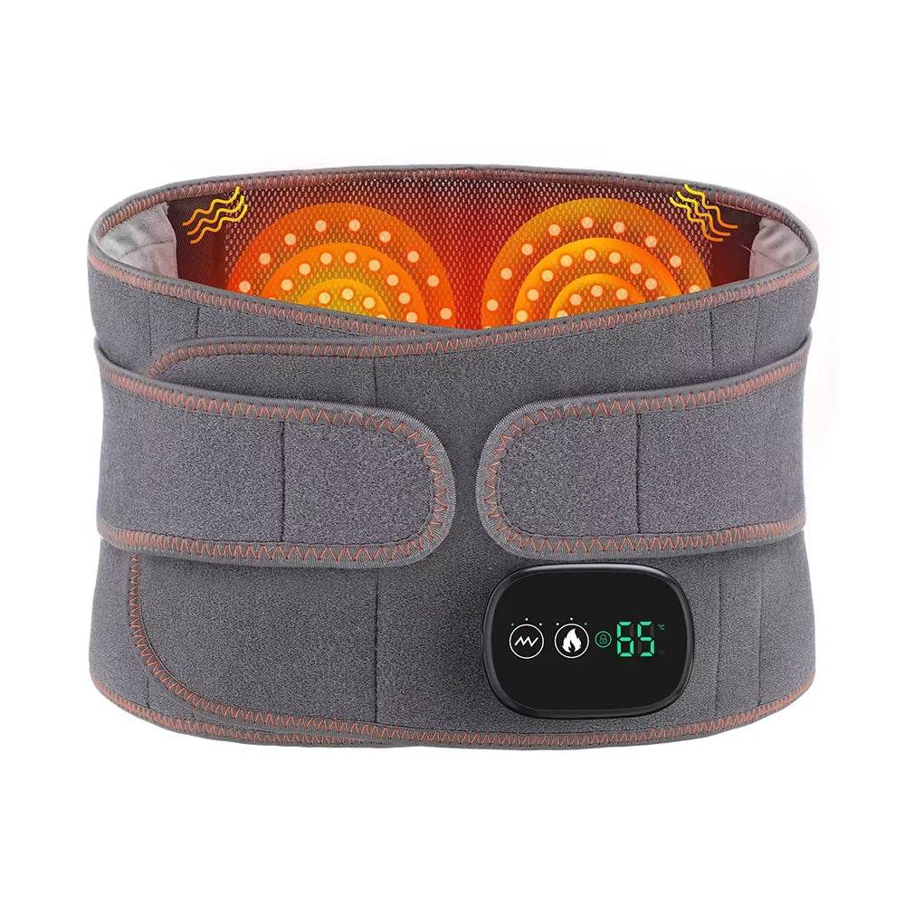 New Upgrade Electric Heating Waist Massager Support Belt Vibration Hot Compress Brace Belt Back Relax 3 Gears Adjustment - One-Sake.com