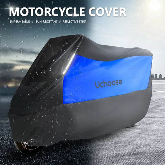 190T Universal Motorcycle Cover - Waterproof &amp; Reflective Protector for All Weather Conditions - One-Sake.com