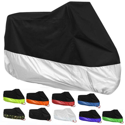 190T Premium Motorcycle Cover - Black & Blue Design, Waterproof, Dustproof, UV Protection for All Weather (M-4XL) - One-Sake.com