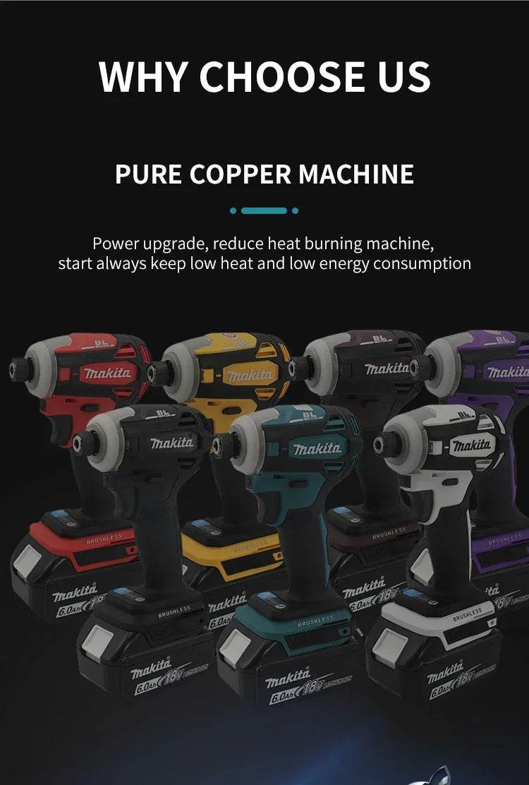 Makita DTD172 18V Cordless Impact Screwdriver – Brushless Motor, 180N.M High Torque, Tungsten Steel Shaft | Stepless Speed Control for Wood, Bolt, T-Mode (Power Tools for Construction, Woodworking, Maintenance) - One-Sake.com
