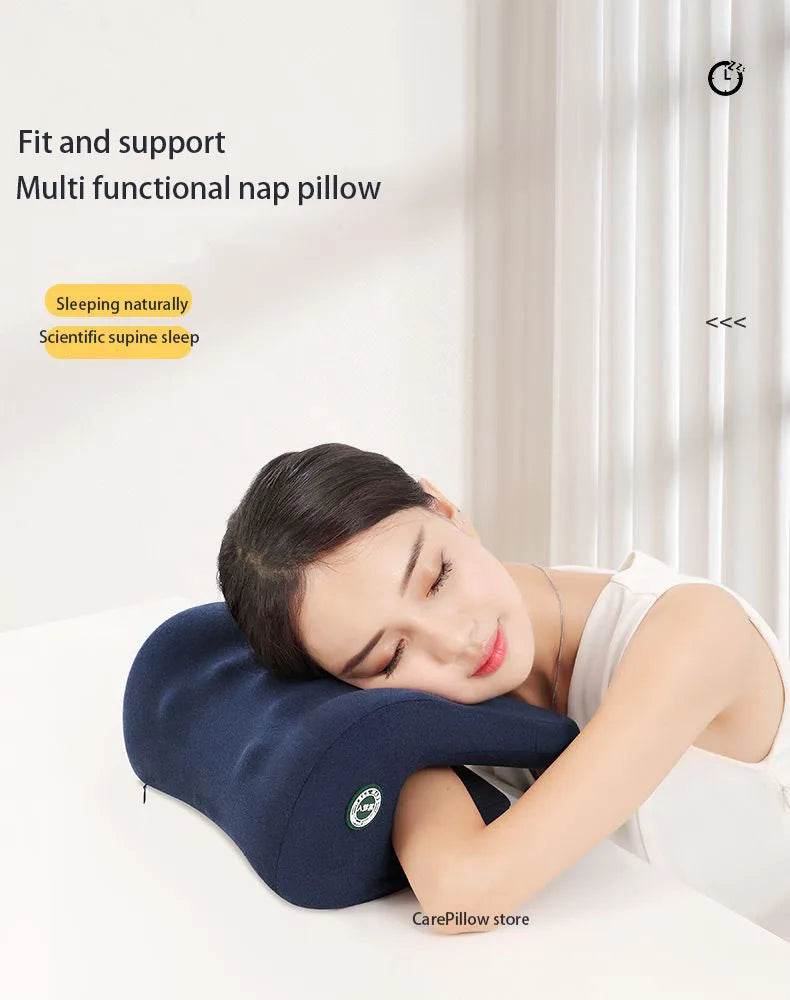 Neck Support Office Rest Lunch Break Orthopedic Student Desk Sleeping Memory Foam Nap Pillow For Travel Headrest - One-Sake.com
