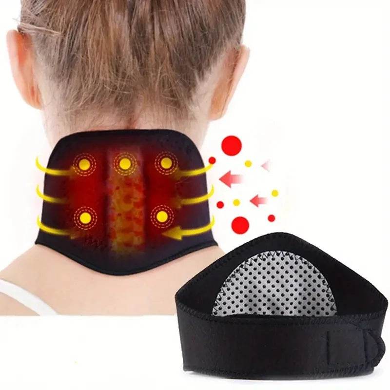 Self-Heating Magnetic Neck Brace – Portable Cervical Support with Heat Therapy for Pain & Tingling Relief - One-Sake.com