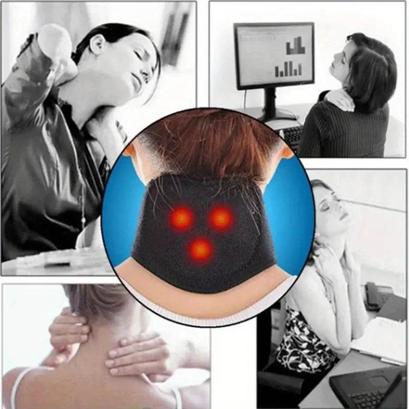 Self-Heating Magnetic Neck Brace – Portable Cervical Support with Heat Therapy for Pain & Tingling Relief - One-Sake.com