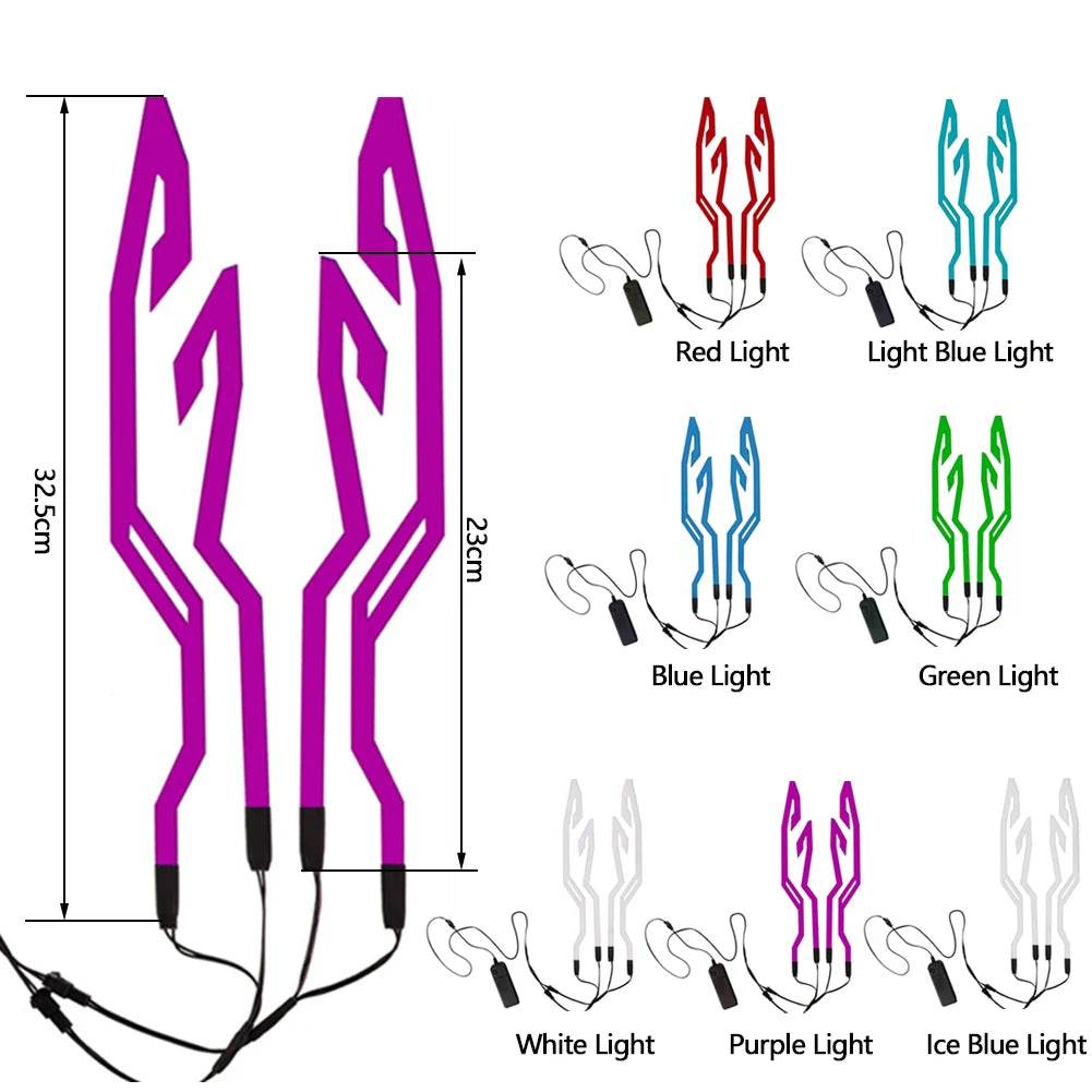 2023 4-in-1 LED Motorcycle Helmet Strip - Waterproof EL Sticker with Cold Light for Night Riding & Warning Visibility - One-Sake.com
