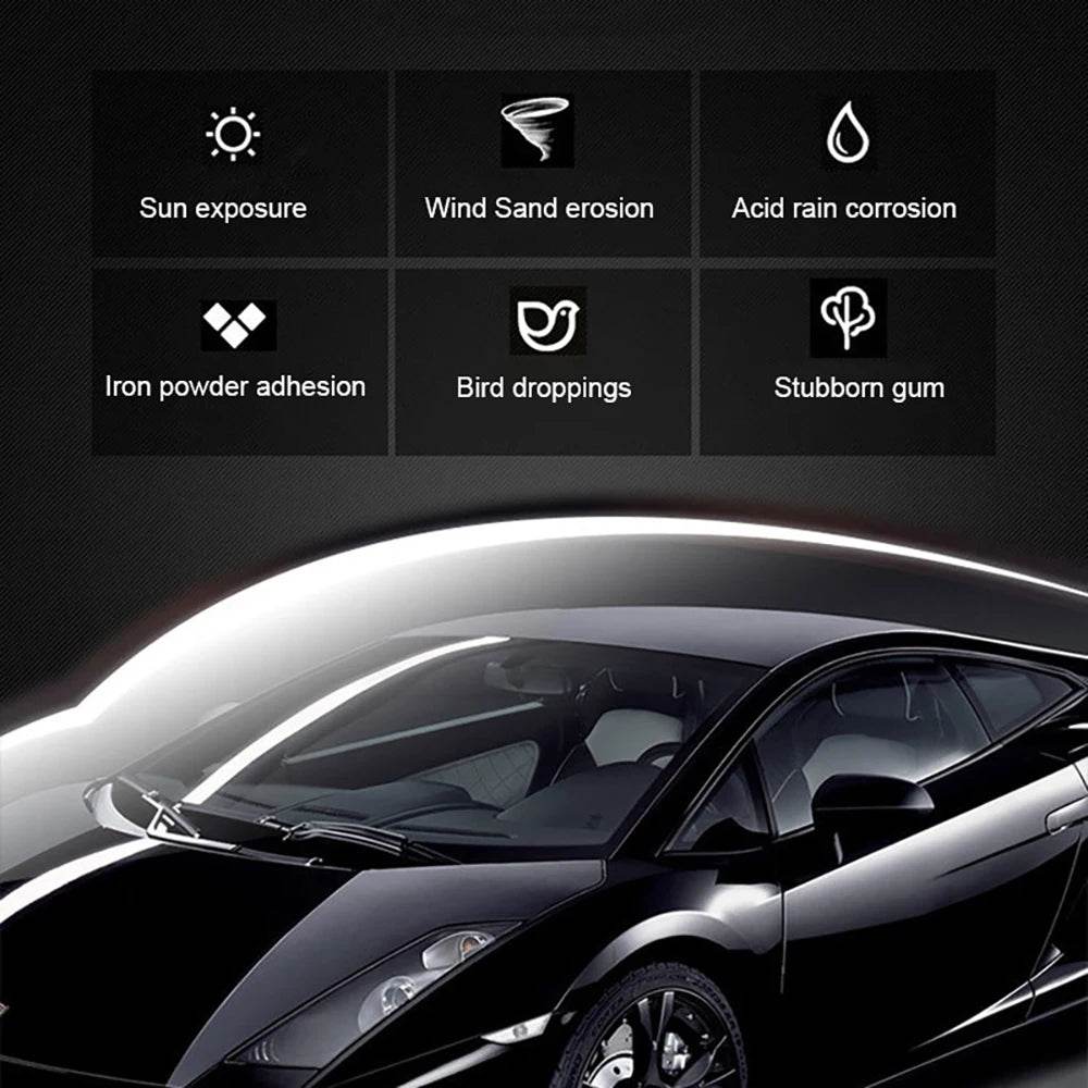 XML 9H+ Nano Ceramic &amp; Graphene Coating – 50ml Hydrophobic Paint Protection for Cars with Heat Resistance, Scratch Defense &amp; Gloss Enhancement [Pro Car Detailing Kit | 9H+ Hardness] - One-Sake.com
