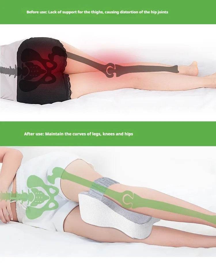 Orthopedic Slow Rebound Memory Cotton Clamp Leg Pillow Maternity Foot Pillow Strap Adjustable Side Sleeping Knee Leg Pillow - One-Sake.com