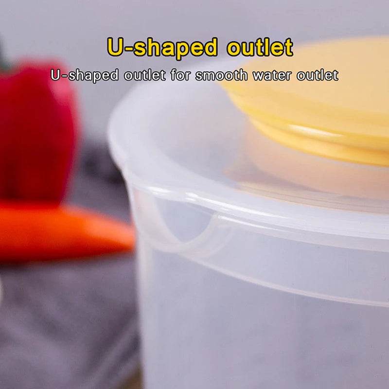 2.5L Large Capacity Measuring Mixing Bowl with Lid – Transparent Kitchen Tool for Baking & Cooking - One-Sake.com