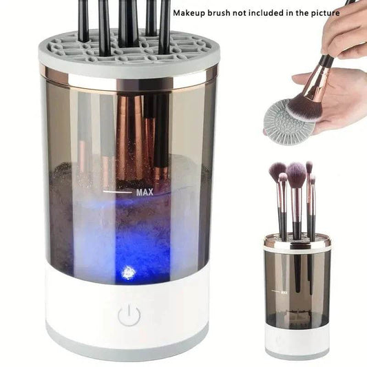 USB Plug-In Electric Makeup Brush Cleaner – Quick Rubber Washer for Professional &amp; Home Use [100% Rubber Cleaner | Compact Germ-Free Brush Hygiene | CE-Certified Beauty Tool] - One-Sake.com