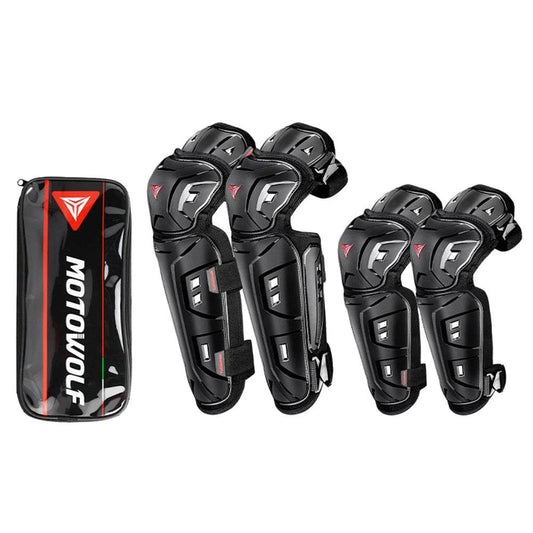 4Pcs/Set Knee &amp; Elbow Protective Pads - Durable &amp; Adjustable Riding Gear for Outdoor Sports - One-Sake.com