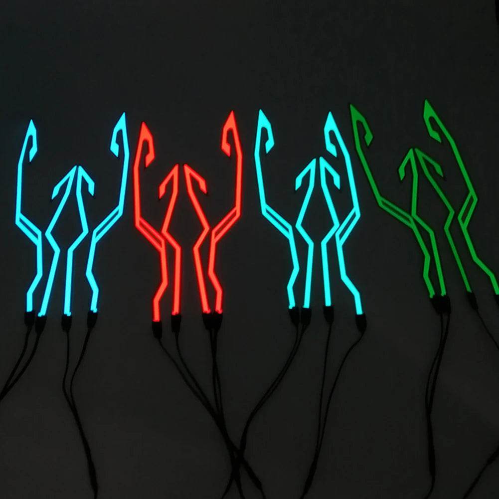 2023 4-in-1 LED Motorcycle Helmet Strip - Waterproof EL Sticker with Cold Light for Night Riding & Warning Visibility - One-Sake.com