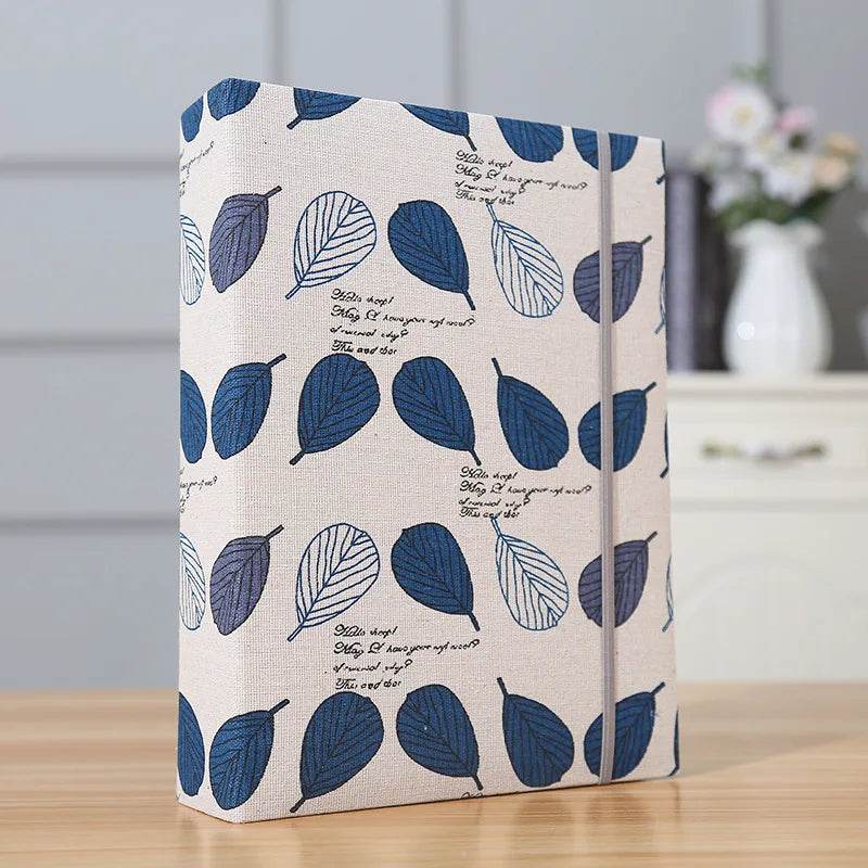 200-Sheet 6-Inch Fabric Photo Album – Creative Interleaf Design Family Memory Book for Children Growth, Weddings &amp; Memorial Keepsakes | Large Capacity Fabric Scrapbook - One-Sake.com