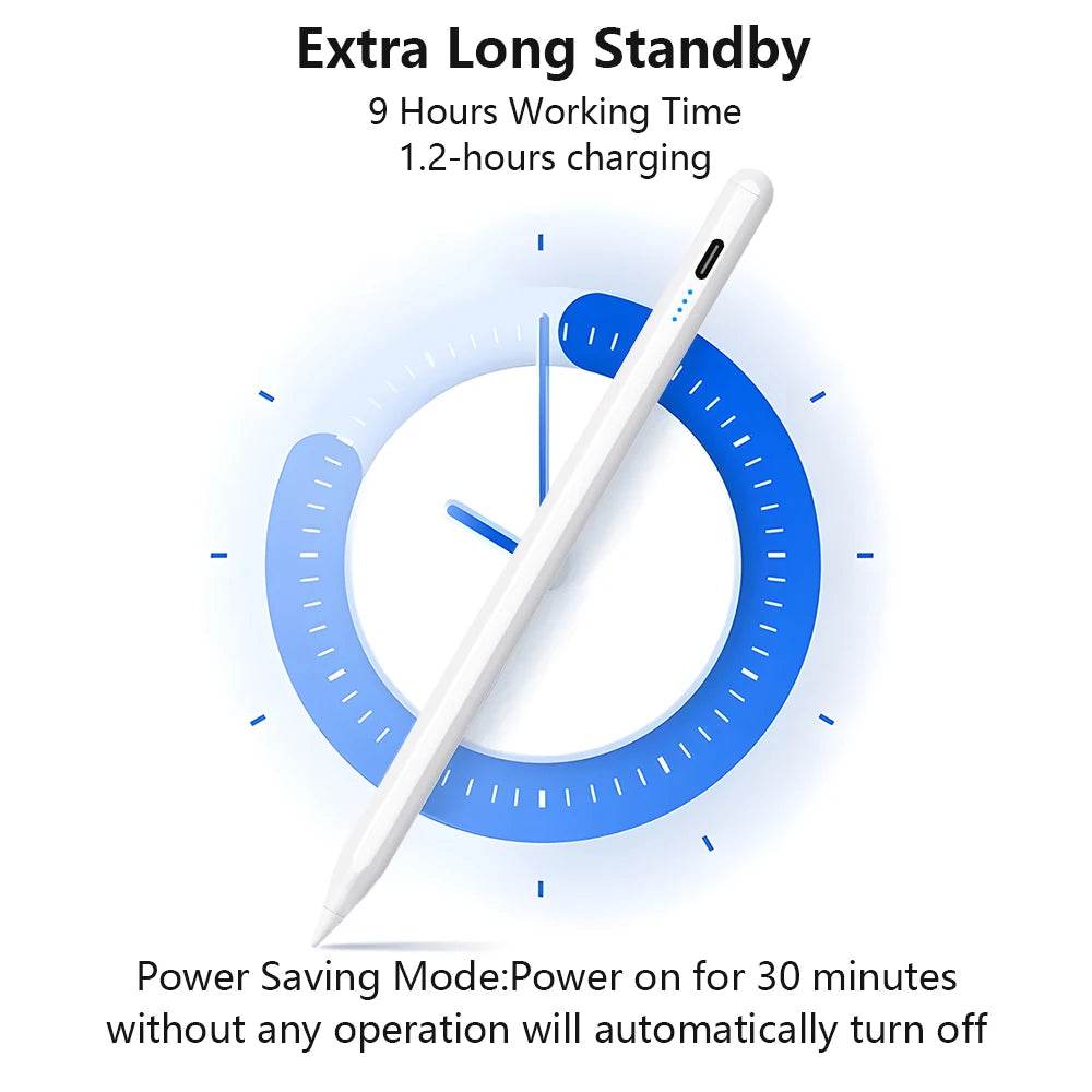 Stylus Pen For Apple Pencil with LED Power Indicators Palm Rejection Touch Pencil for 2022 2021 2020 2019 2018 iPad pencil - One-Sake.com