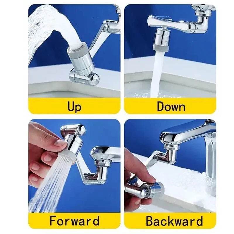 1080° Rotatable Faucet Sprayer Head – Dual Spray Modes | Eco-Friendly Splash-Proof Tap Attachment for Kitchen &amp; Bathroom - One-Sake.com