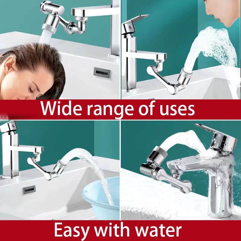 1080° Rotatable Faucet Sprayer Head – Dual Spray Modes | Eco-Friendly Splash-Proof Tap Attachment for Kitchen &amp; Bathroom - One-Sake.com