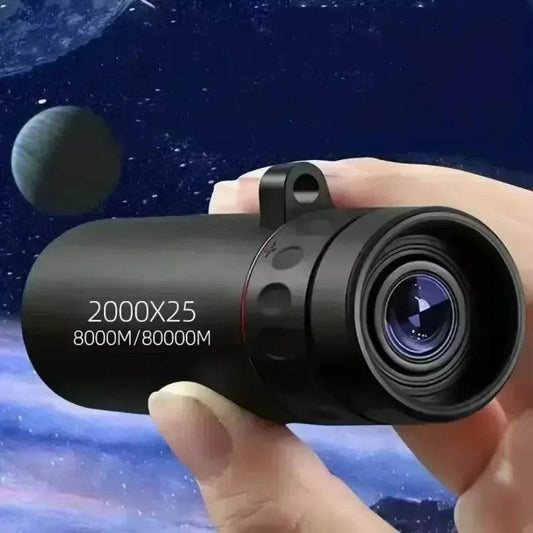 2000x25 HD Monocular Telescope with Mobile Phone Holder – Compact, High-Power Zoom for Camping, Hunting, Birdwatching &amp; Travel | Free Shipping - One-Sake.com